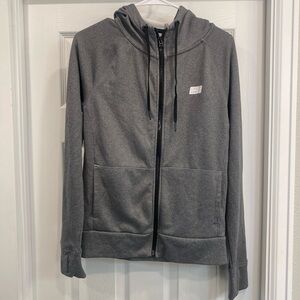 Aeropostale Heather Gray Zip Hoodie with Black Trim